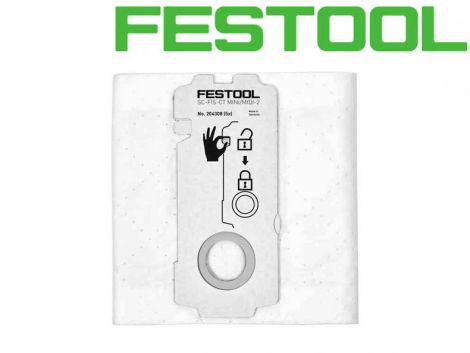 Festool CT15 ja Mini/Midi (2019-) pölypussit (5kpl)