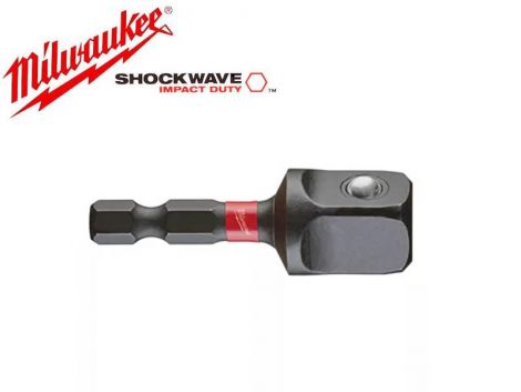 Milwaukee Shockwave adapteri 1/2" hylsyille