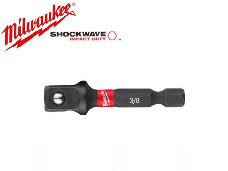  Milwaukee Shockwave adapteri 3/8" hylsyille