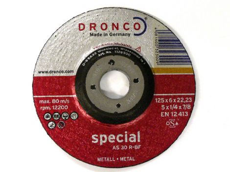 Hiomalaikka metallille 125x6,0mm Dronco Special