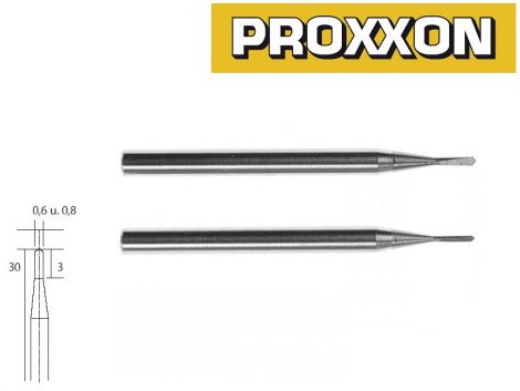 Proxxon 28321 kovametallijyrsimet (0,6mm ja 0,8mm)
