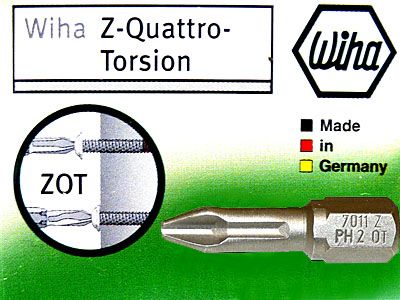 Wiha TorsionBit ruuvikärjet PH2 (25mm, 2kpl)