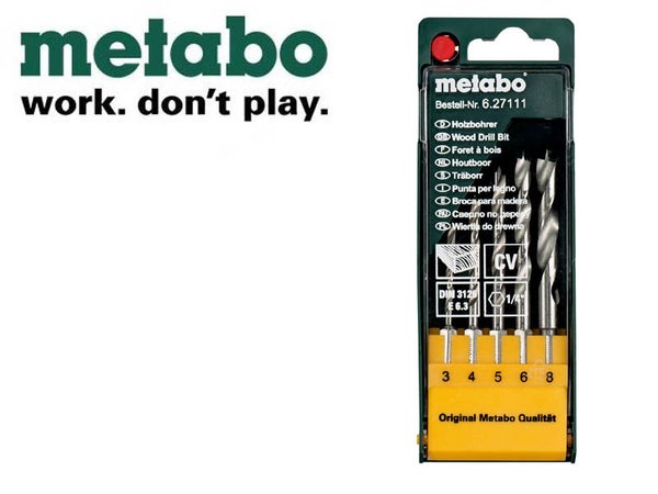 Metabo HSS-G puuporanter&auml;sarja HEX-pitimell&auml; (5-os.)