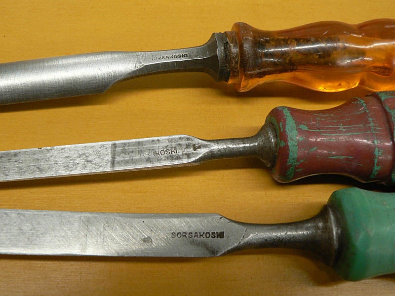 K&Auml;YTETYT Sorsakoski-taltat muovikahvoilla (3kpl)