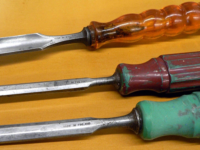 K&Auml;YTETYT Sorsakoski-taltat muovikahvoilla (3kpl)