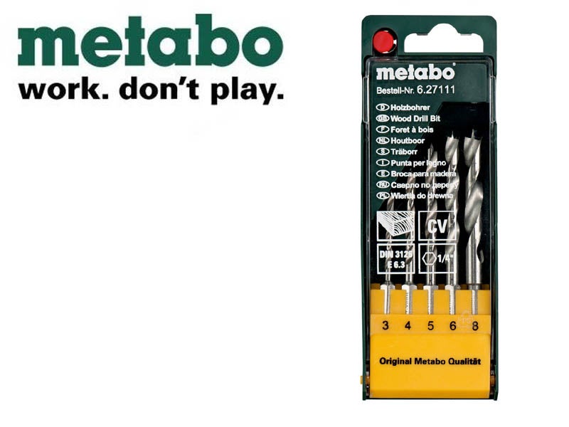 Metabo HSS-G puuporanter&auml;sarja HEX-pitimell&auml; (5-os.)